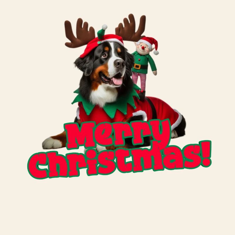 Christmas Bernese Mountain Dog