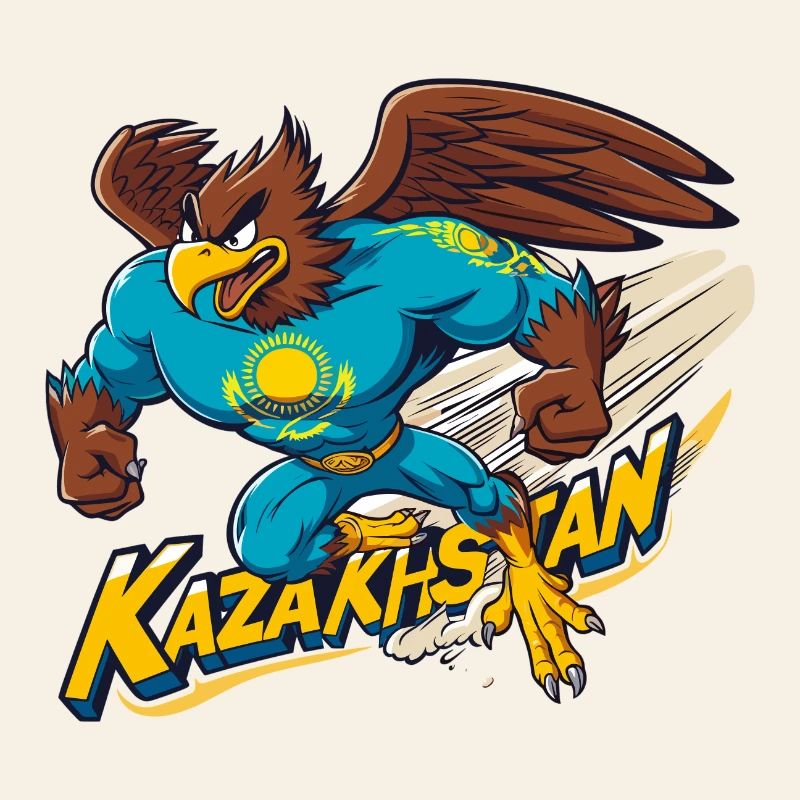 Kasachstan Superheld Held Power Adler Geschenk
