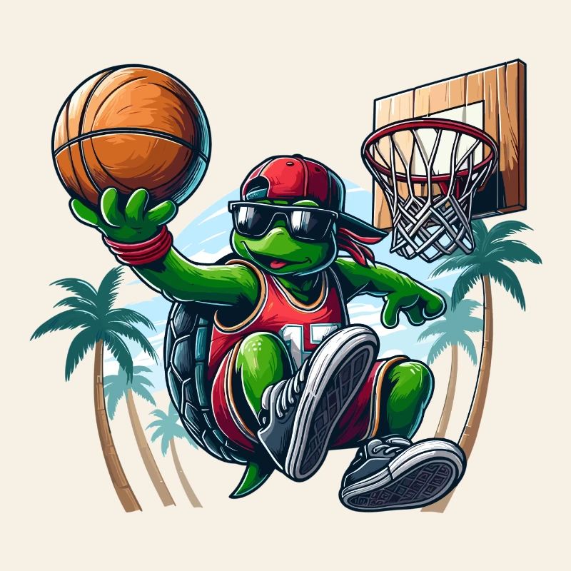 Basketball Turtle Dunking Cool Gift
