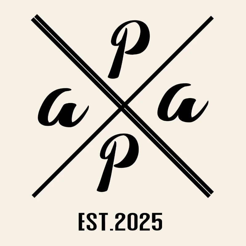 Papa Established 2025 – Minimalist Geschenk Design