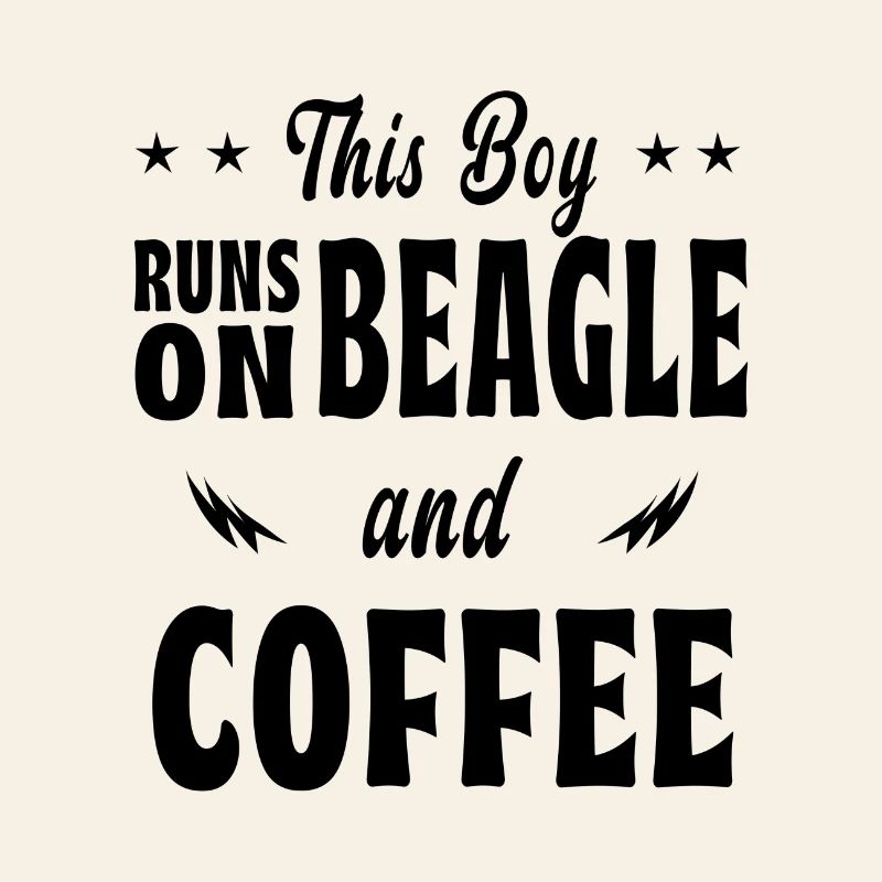This boy beagle coffee design