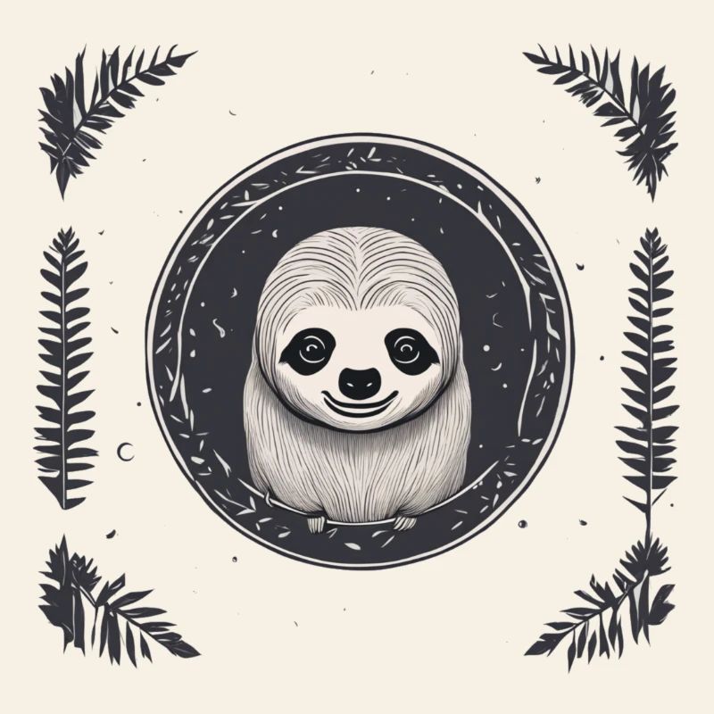 Sloth puberty bear chill cool lol face illus