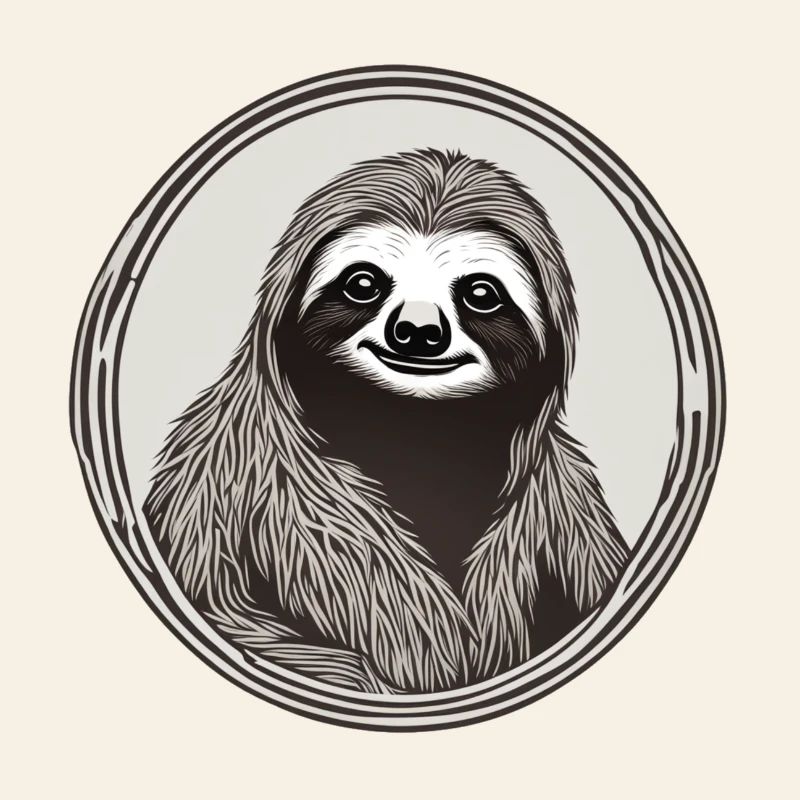 Sloth sleepy head lazy chilling pubertal sleep