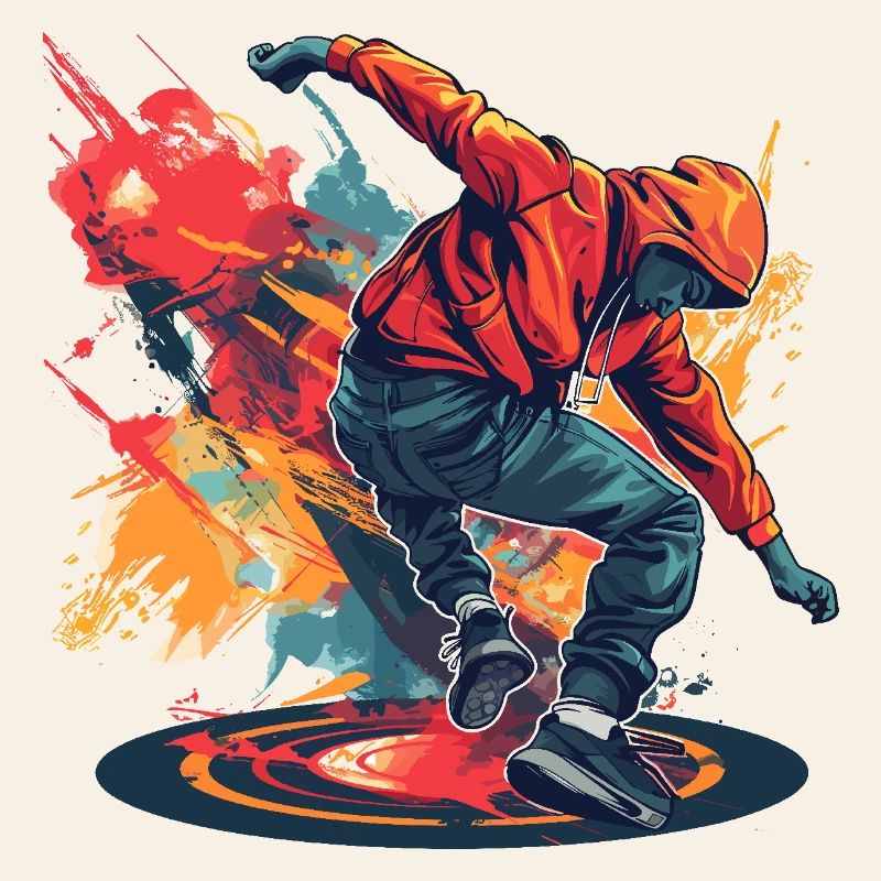 Breakdancer Graffiti