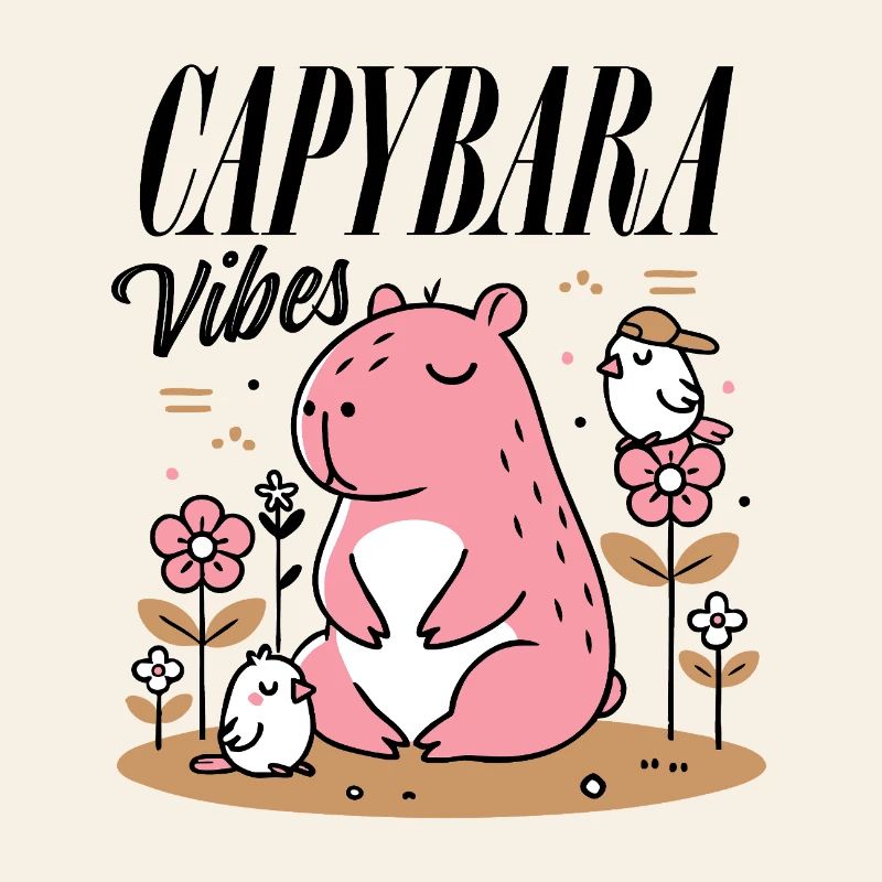 Capybara détendu avec des amis