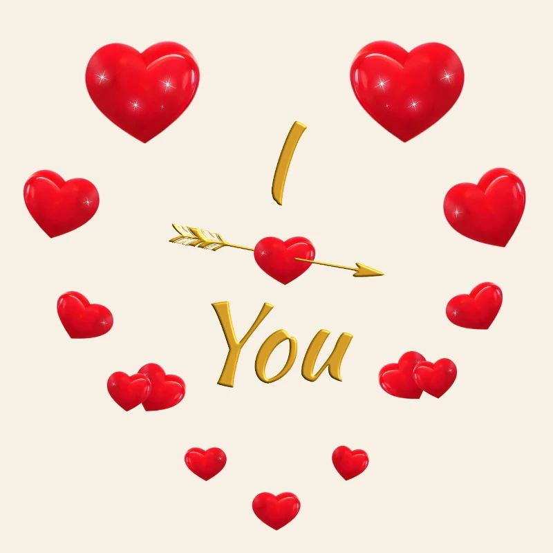 Design élégant en forme de cœur et de flèche pour les couples