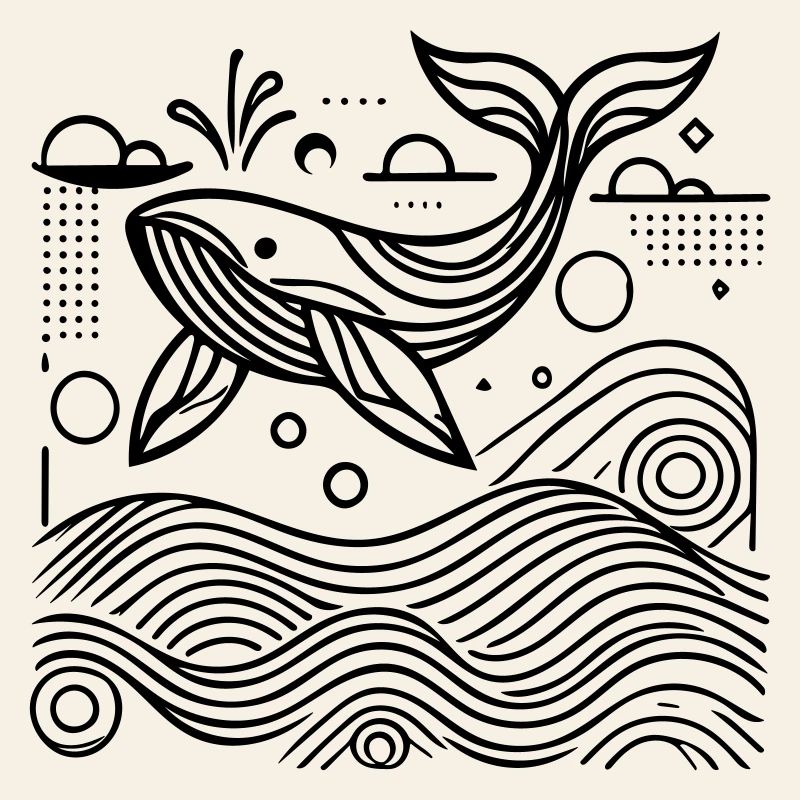 de l’océan – Baleine géométrique