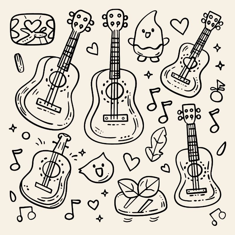 Ukulele Comic Style