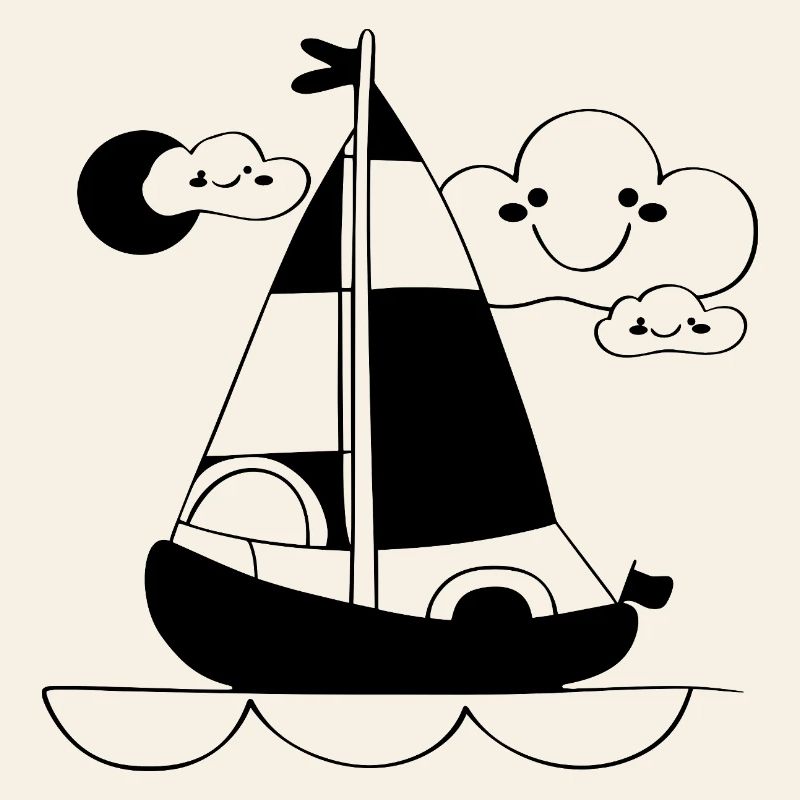Sailing Cartoon Style