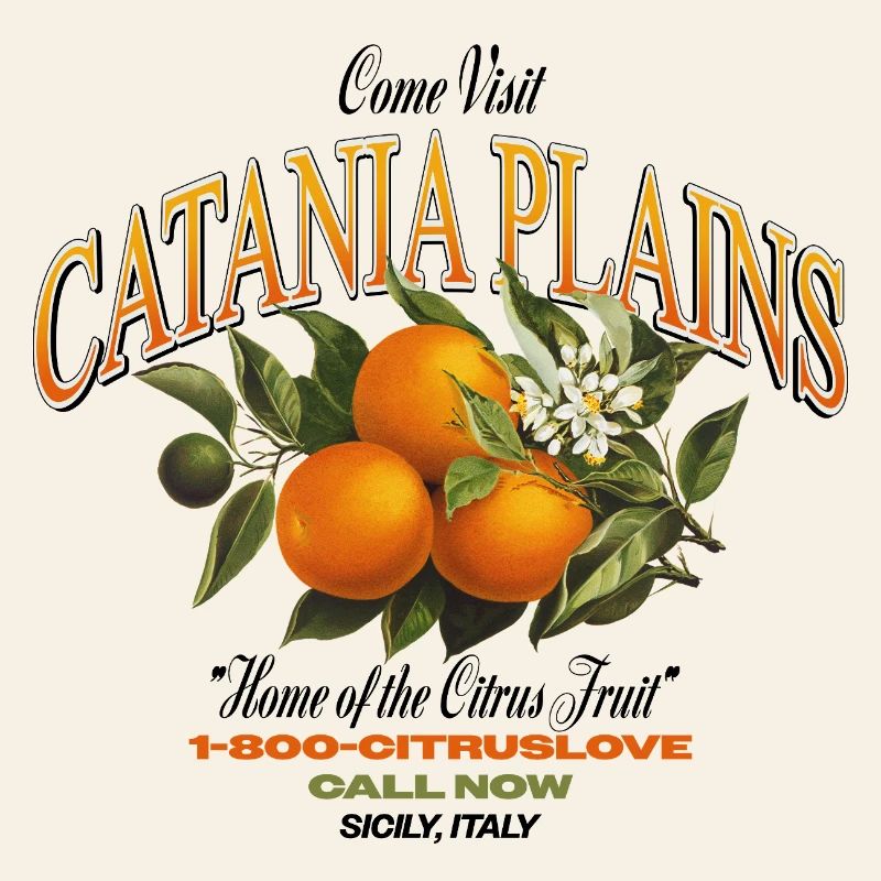 Plaines de Catane Design d’agrumes