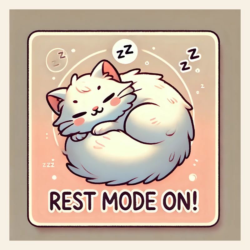 Mode repos – Chat endormi