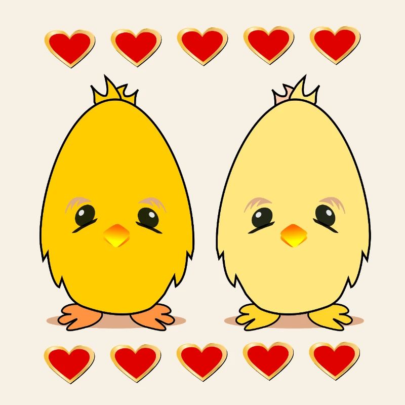 EASTER CHICKEN COUPLE