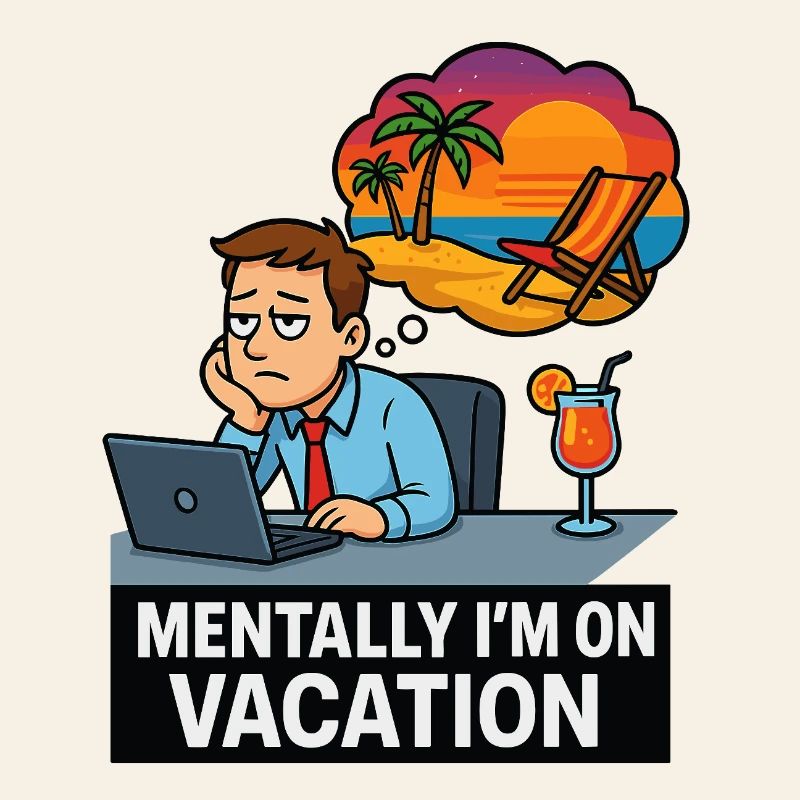 Évasion de bureau sur la plage