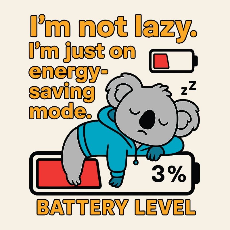 Koala in energy-saving mode