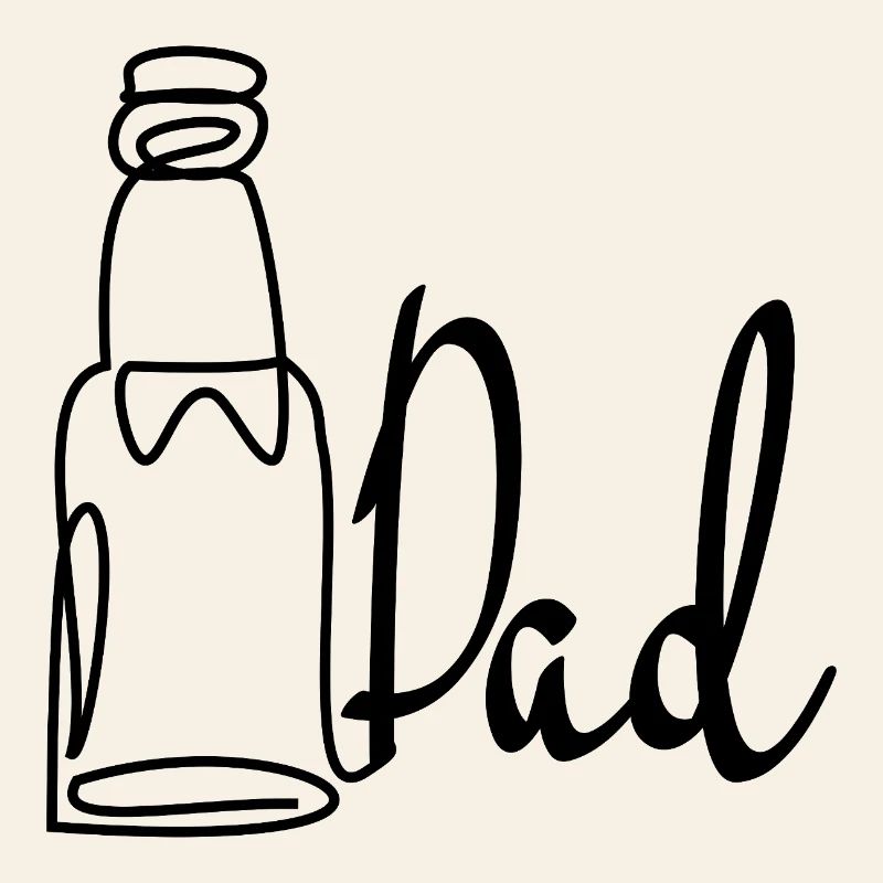 Line Art Papa Vatertagsbier