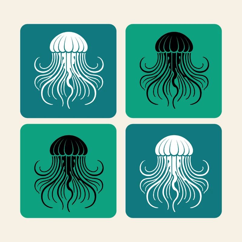 Jellyfish – Minimal Ocean Art