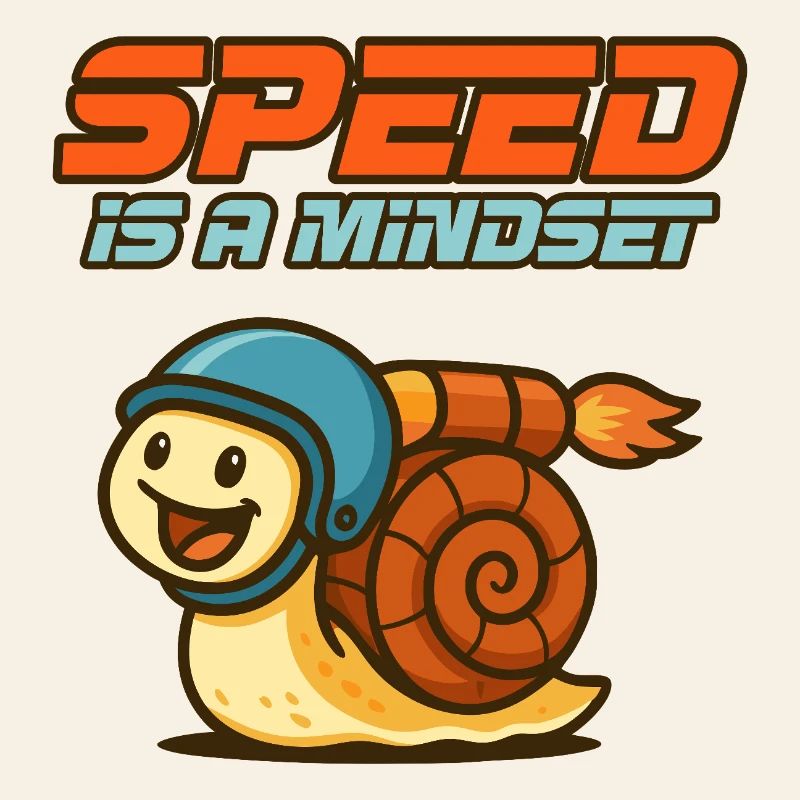Think fast - Snail with Helmet