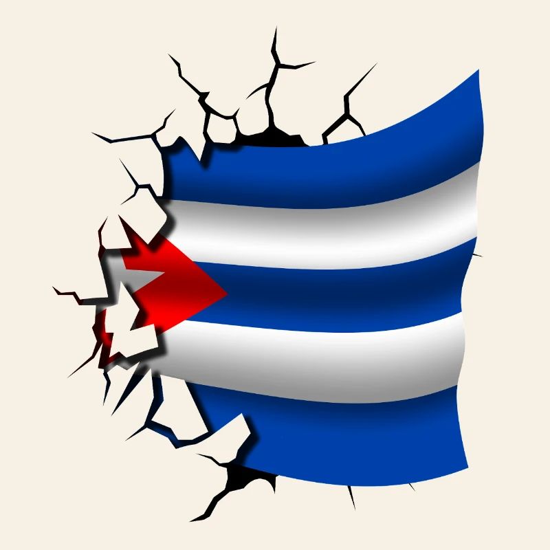 Drapeau de Cuba - Cuba - Drapeau Broken Design