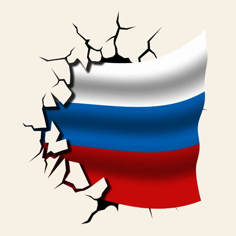 Drapeau de la Russie - Russie - Drapeau Broken Design