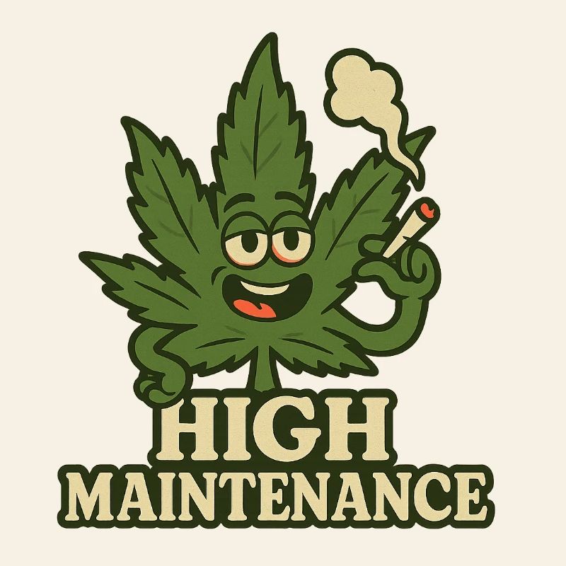 High Maintenance Cannabis Leaf