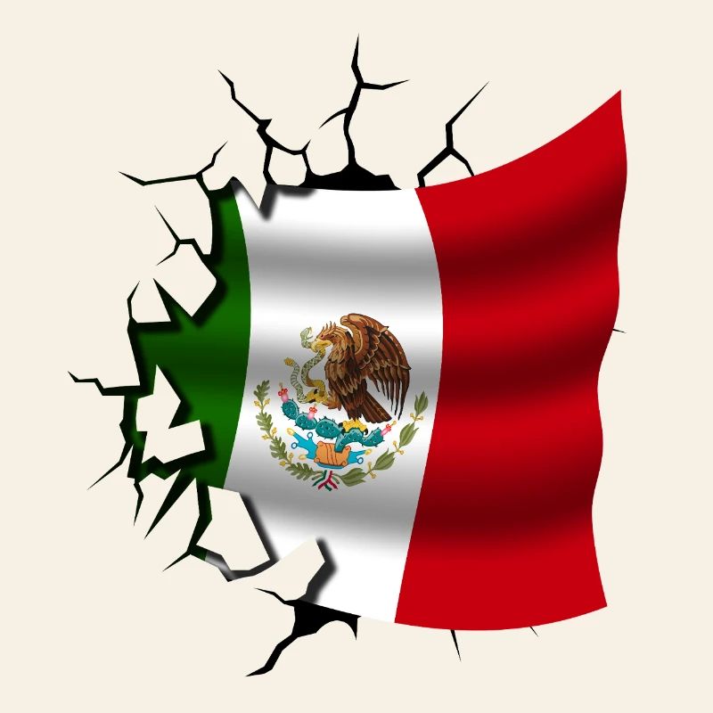 Drapeau du Mexique - Mexique - Drapeau Broken Design