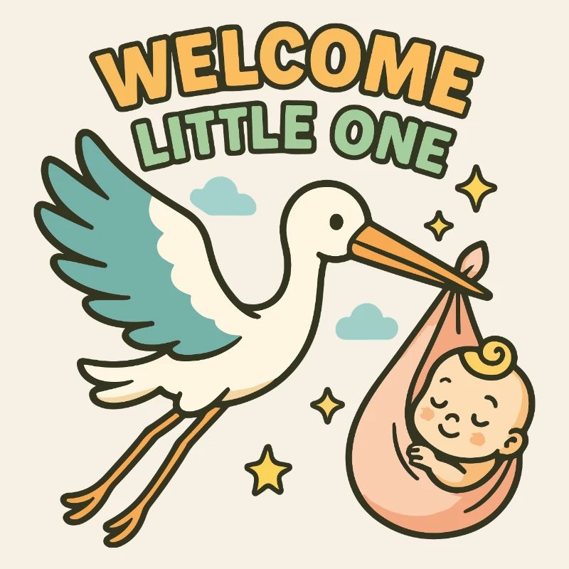 Bénédiction de bébé cigogne - La cigogne apporte bébé