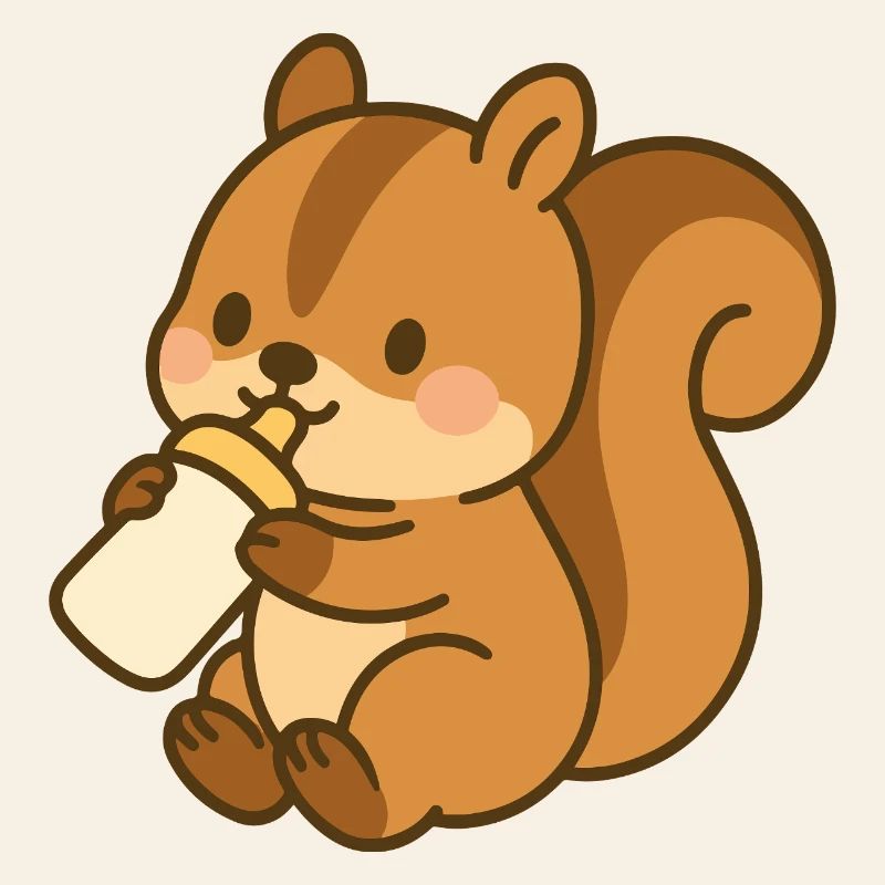 Flask Fluffy Squirrel