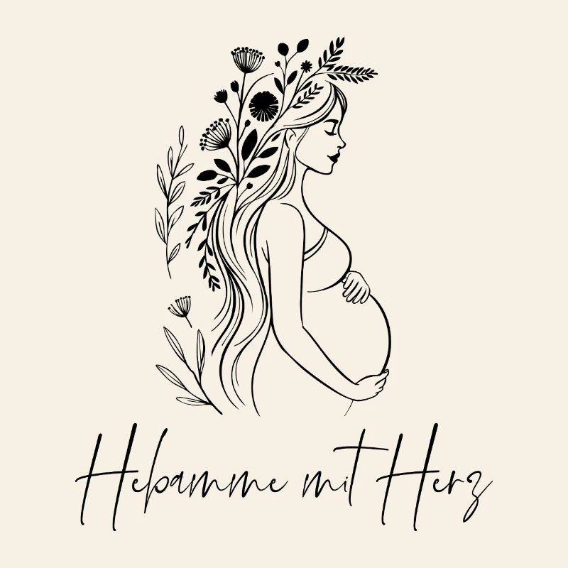 Hebamme mit Herz - Boho, personalisierbar