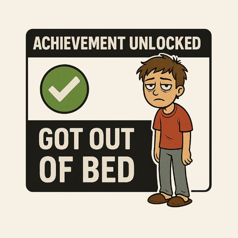 Succès débloqué - Sorti du lit