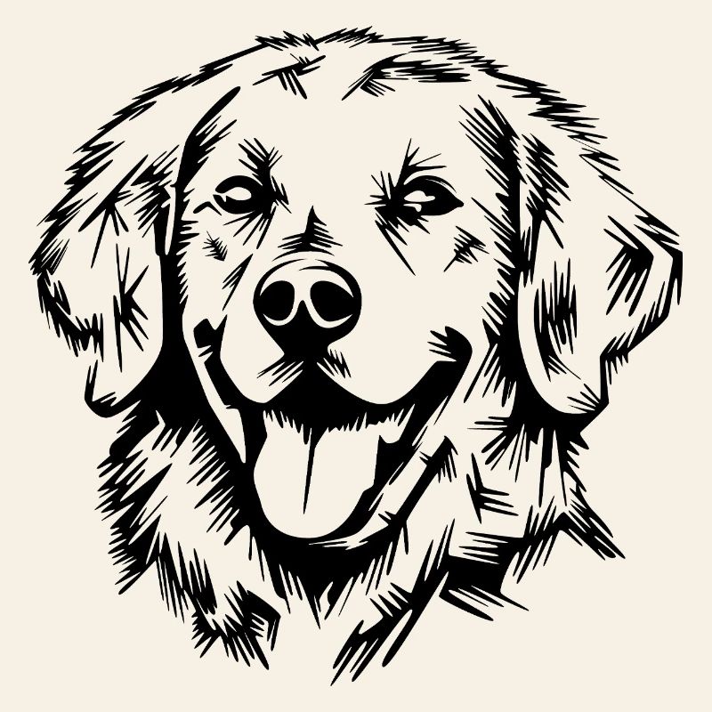 Golden Retriever Labrador - Illustration de chien
