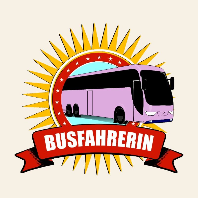 Bus Driver Silhouette Pattern