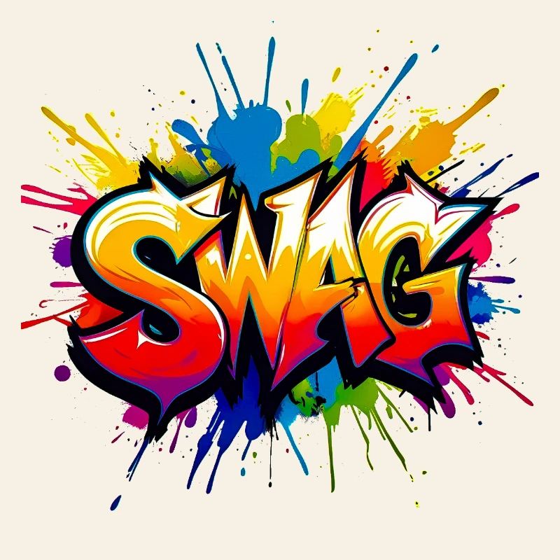Style graffiti expressif avec des couleurs vives