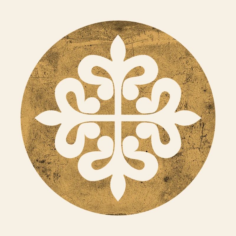 Croix d’Alcantara dans un cercle doré