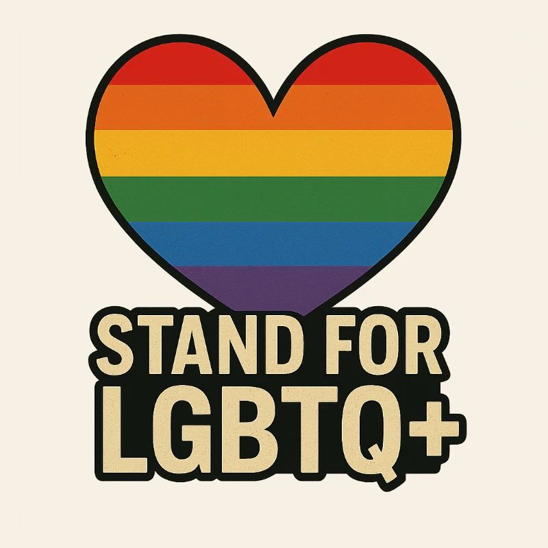 Pride Heart LGBT Support Design