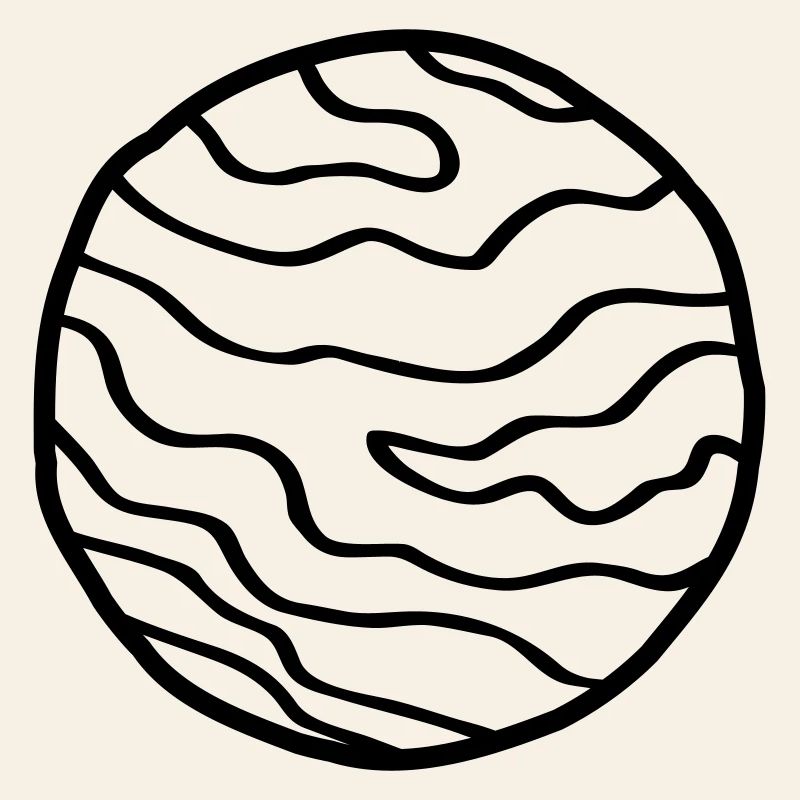 Planet Simple Space Doodle