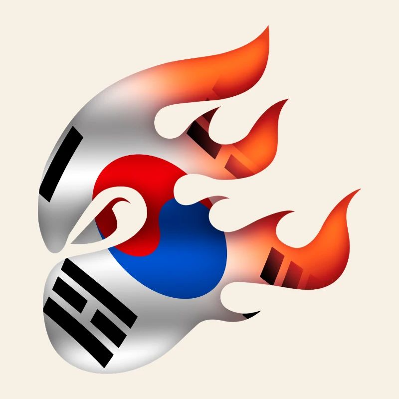 Drapeau coréen - Corée - Ninja