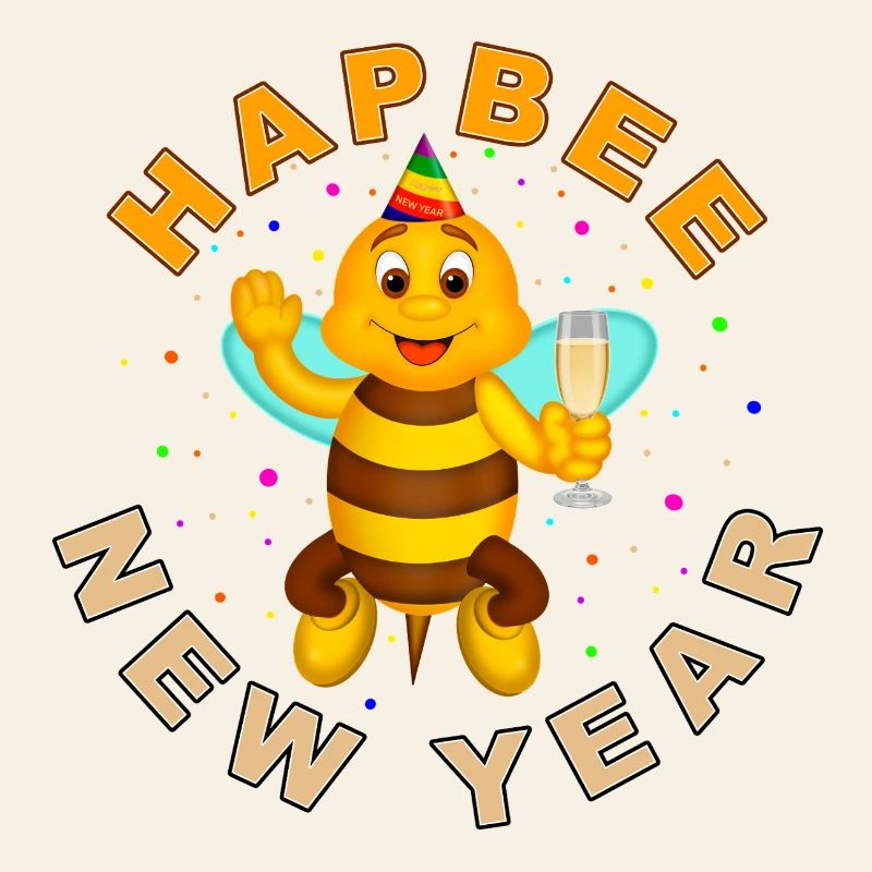 HAPBEE Neujahr mit Text