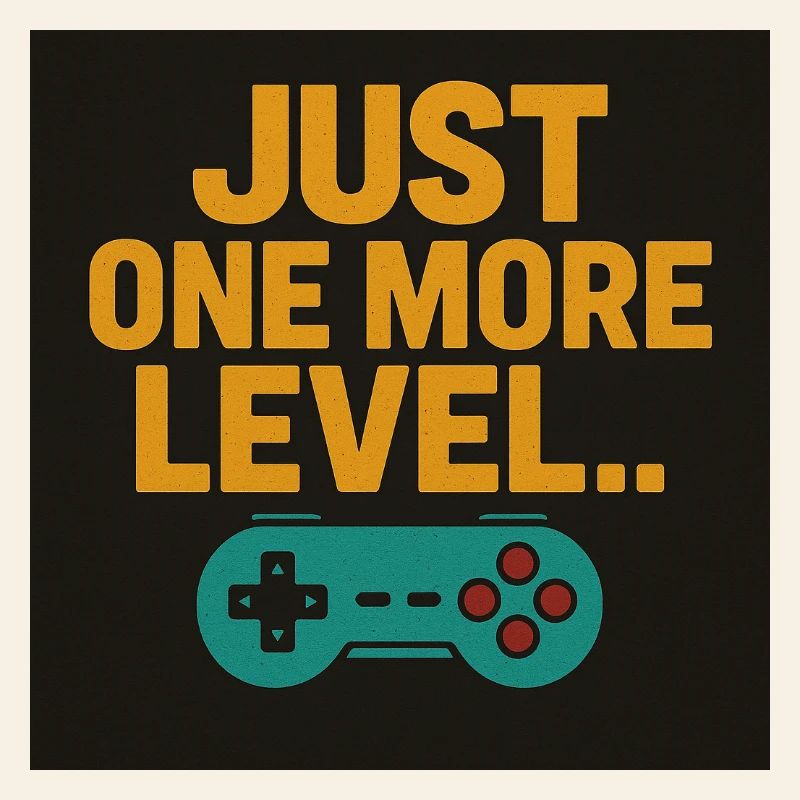 Gaming Motivation Spruch mit Controller