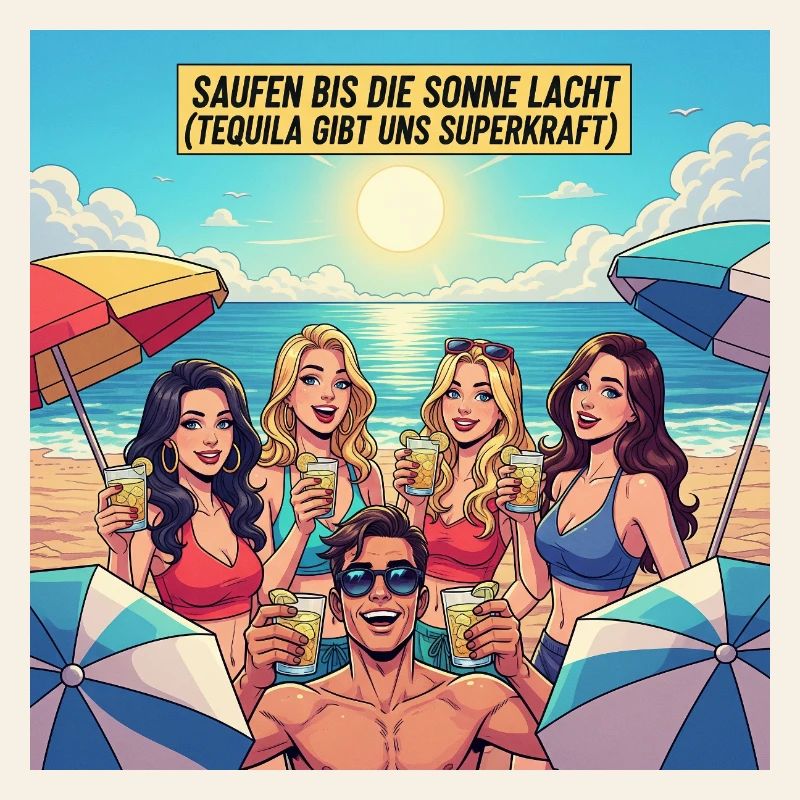 Drinking until the sun laughs