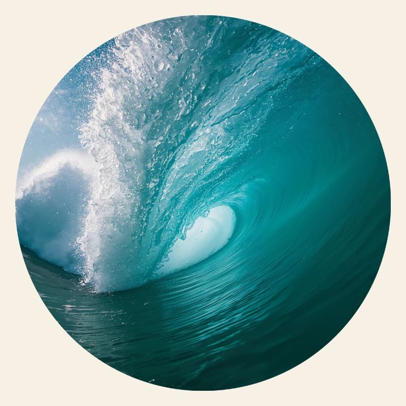 Dynamic ocean wave print