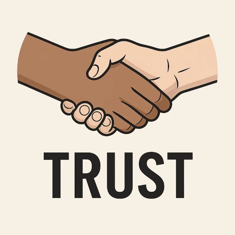 Conception du symbole de poignée de main équitable