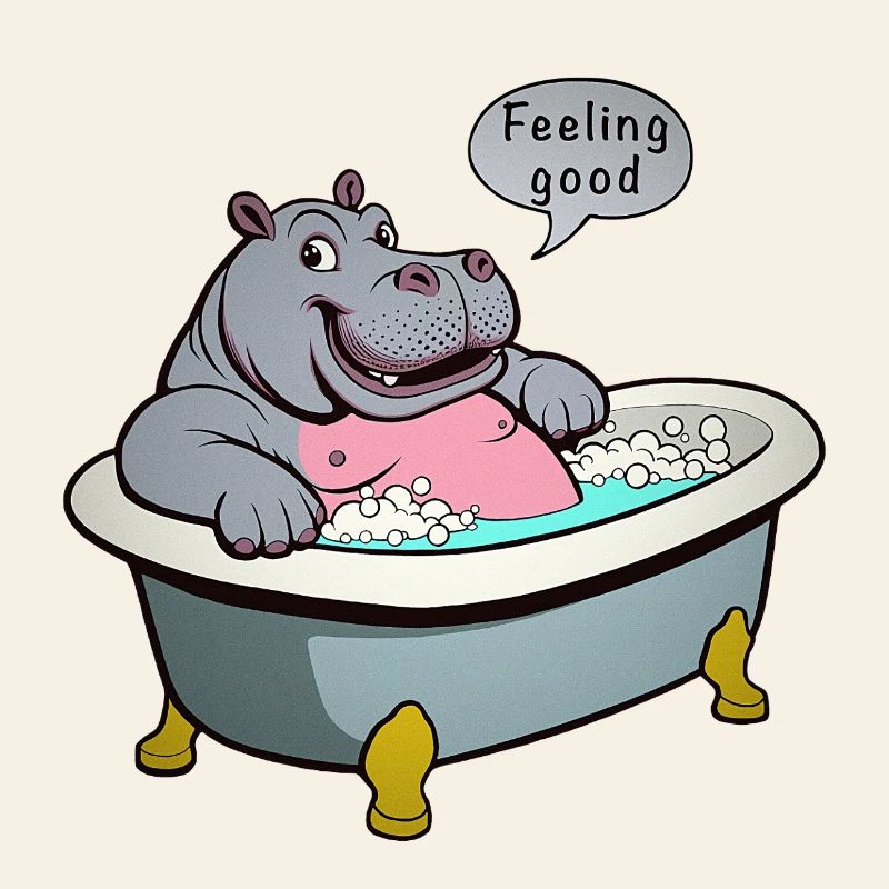 Nilpferd in der Badewanne