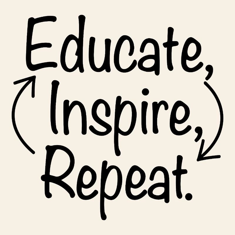 Educate Inspire Repeat Lehrer Lehrerin Spruch