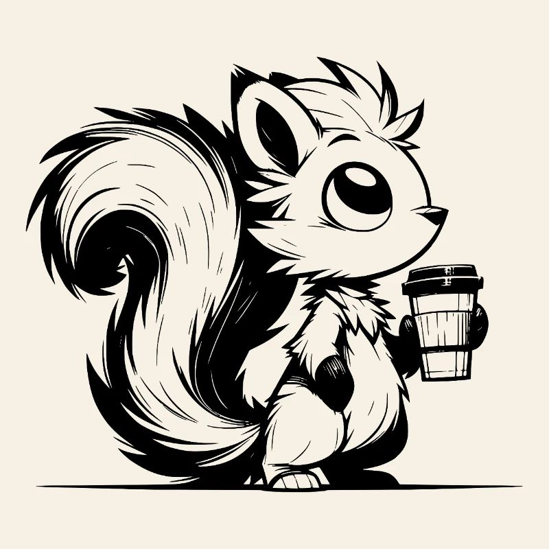 More coffee, less stress Squirrel Day