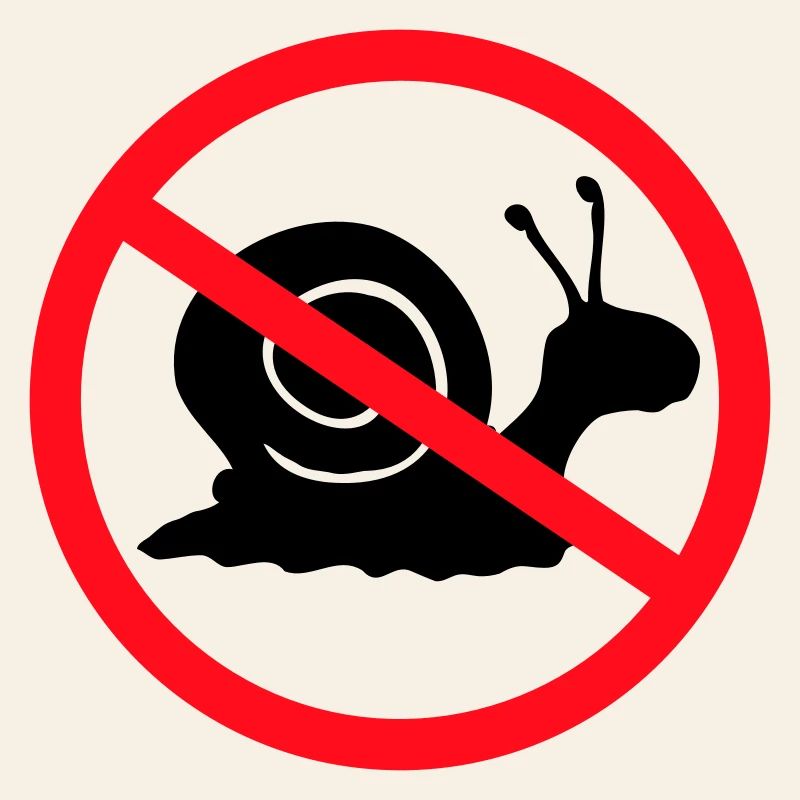 Panneau d'interdiction d'escargots sans préavis
