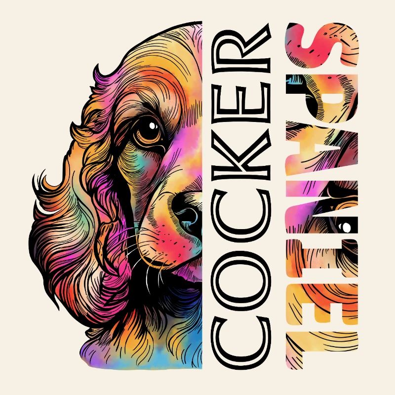 Farbenfroher Cocker Spaniel