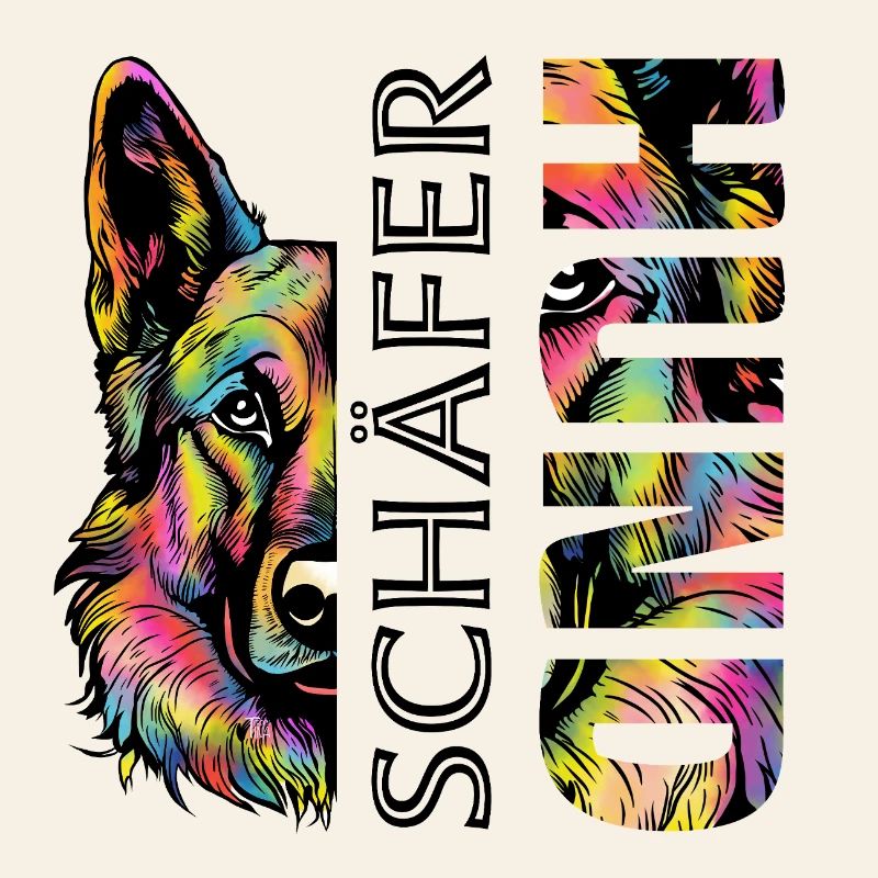 Colorful German Shepherd