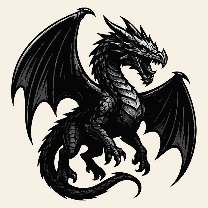 Drache im Malflug