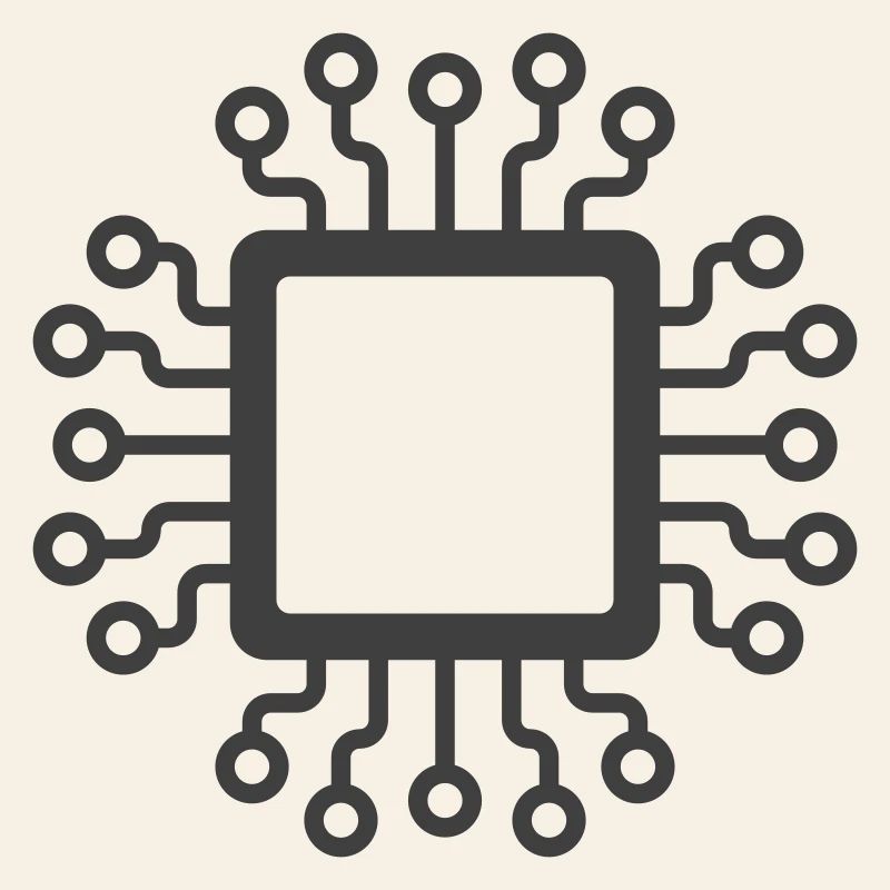 Logo de l’icône du circuit de micropuce