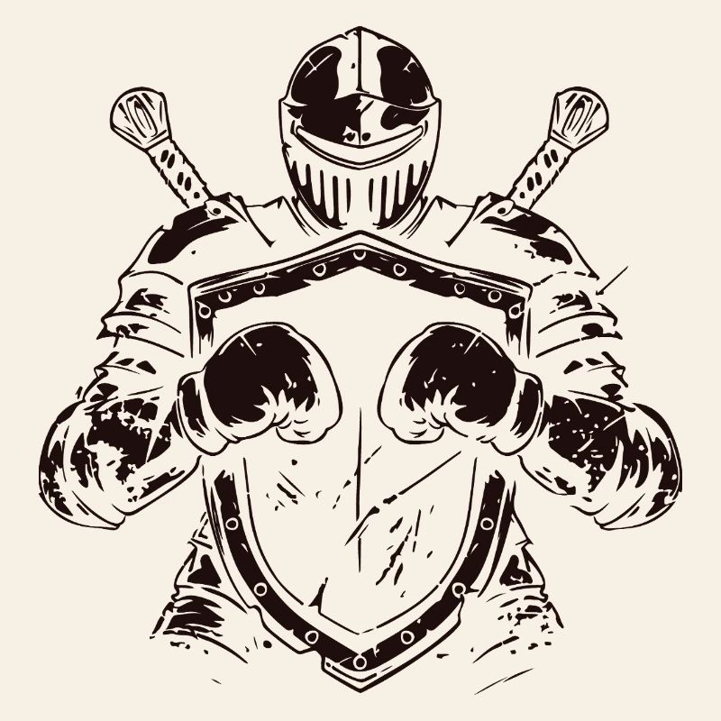 Chevalier avec bouclier et épée